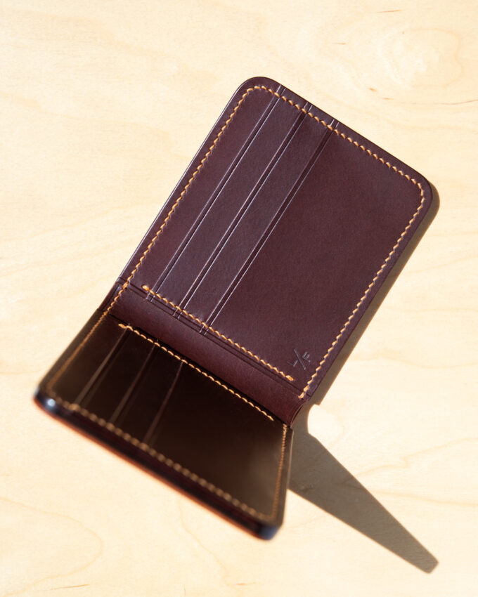 Ready to Ship - Cordovan x Minerva Bifold - Left Foot Leather