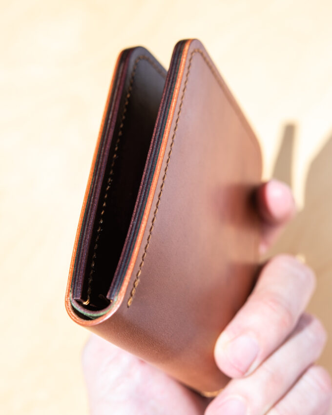 Ready to Ship - Cordovan x Minerva Bifold - Left Foot Leather