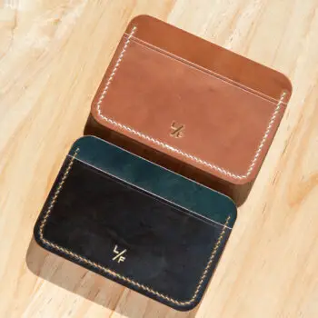 A pair of cordovan card wallets